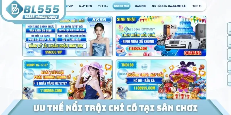 Ưu thế nổi trội chỉ có tại sân chơi